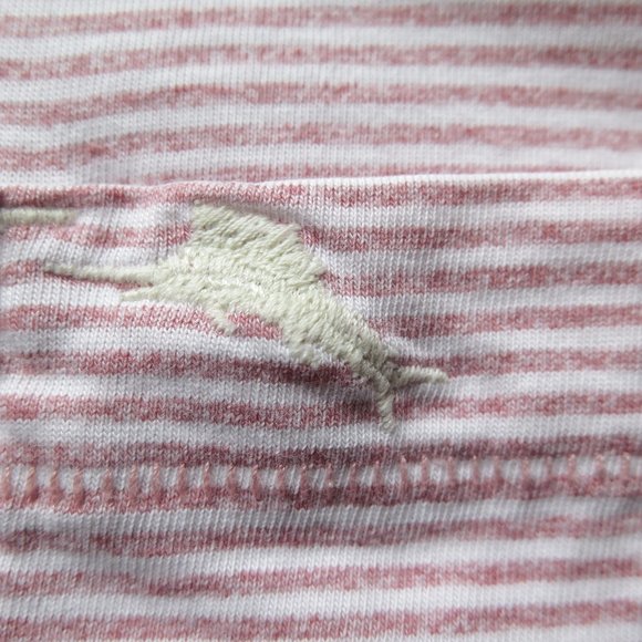 Tommy Bahama Relax Pink Striped Polo L SOFT!! 🌴 - Picture 2 of 10